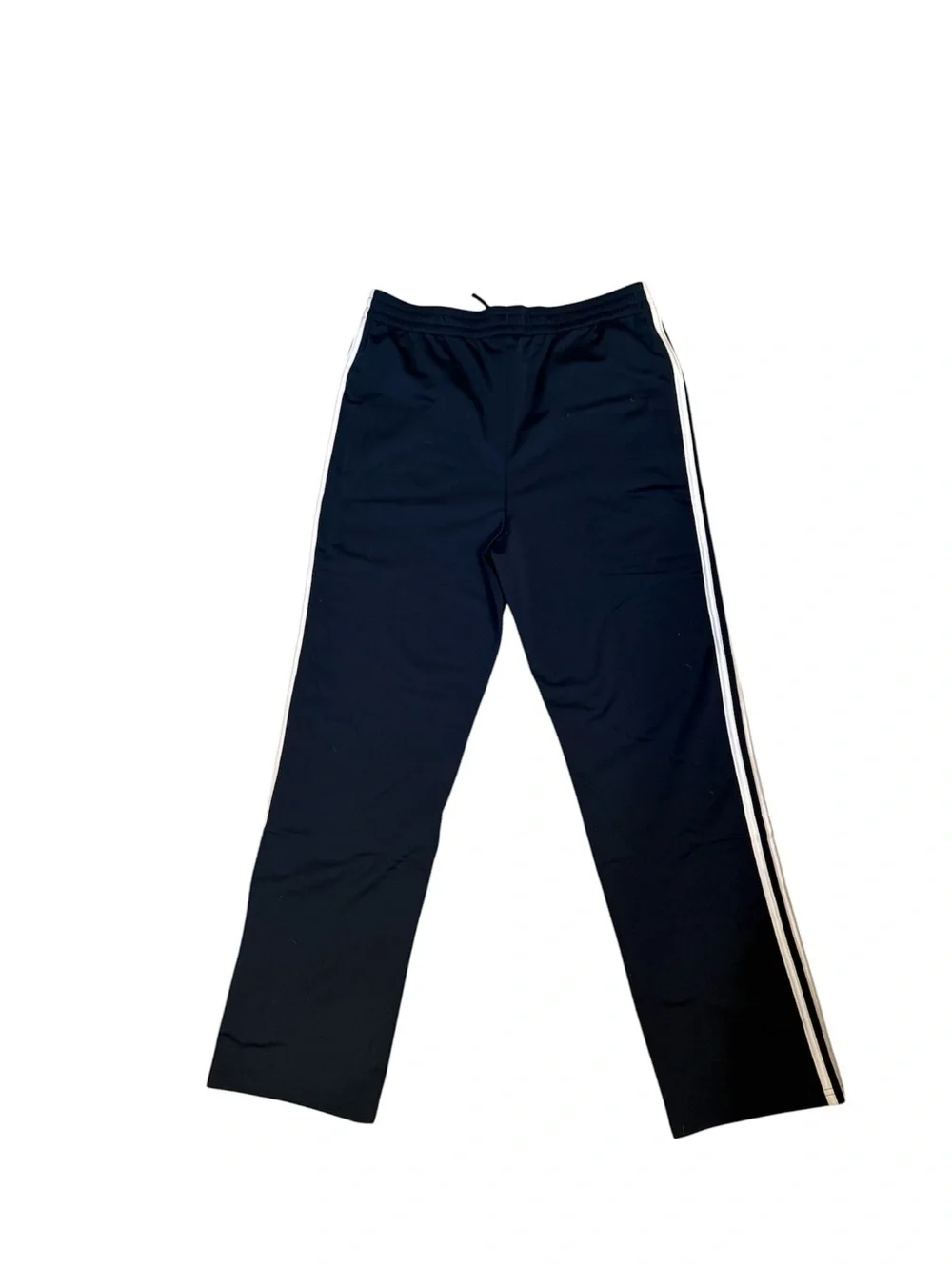 adidas Kids Navy Track Pants with White Side Stripes